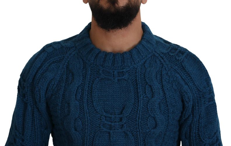 Knitted Wool Alpaca Pullover Men's Sweater - Dolce & Gabbana - Modalova