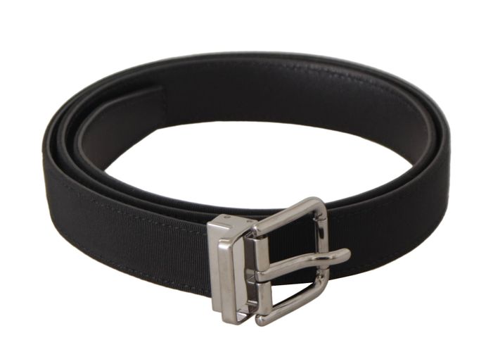 Canvas Leather Silver Metal Buckle Men's Belt - Dolce & Gabbana - Modalova