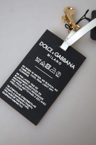 Black Silicone DG Logo Brass Women's Keychain - Dolce & Gabbana - Modalova