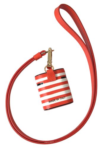 Stripe Dauphine Leather Logo Strap Airpod Women's Case - Dolce & Gabbana - Modalova