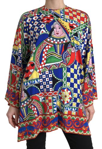 Printed Long Sleeves Blouse Women's Top - Dolce & Gabbana - Modalova