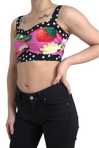 Silk Cropped Bustier Corset Women's Top - Dolce & Gabbana - Modalova