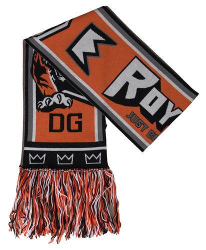 Wool DG Royals Wrap Fringe Women's Scarf - Dolce & Gabbana - Modalova