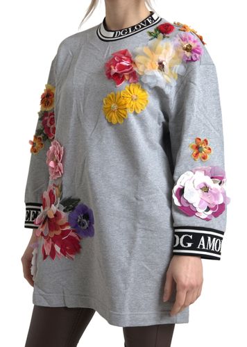 DG Amore Queen Floral Pullover Women's Sweater - Dolce & Gabbana - Modalova