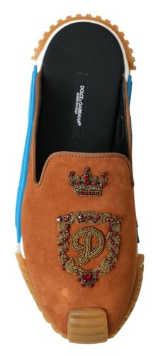 Suede Crown Logo NS1 Slides Men's Sandals - Dolce & Gabbana - Modalova