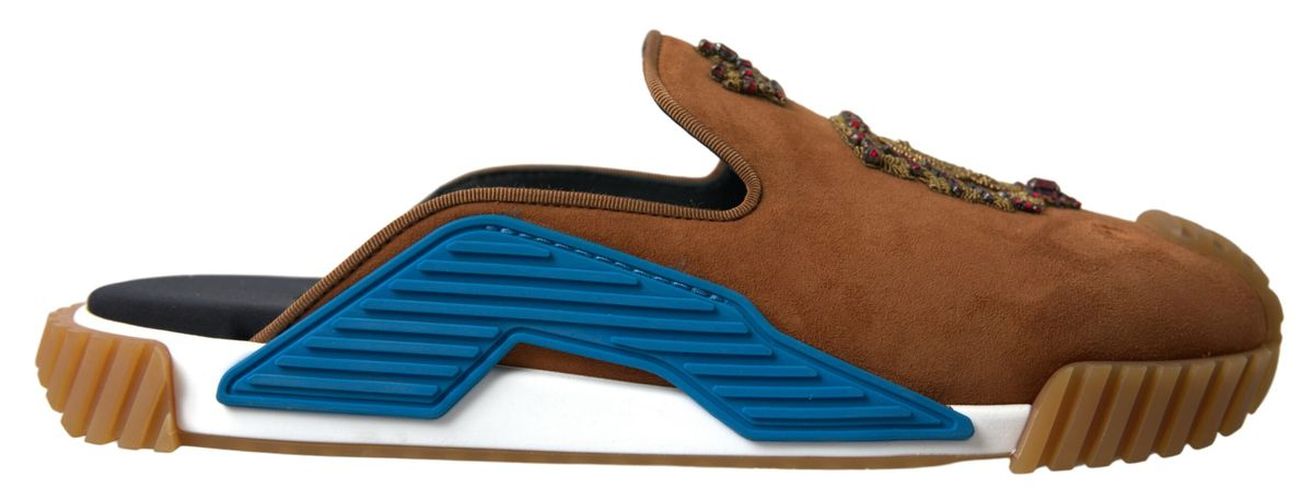 Suede Crown Logo NS1 Slides Men's Sandals - Dolce & Gabbana - Modalova