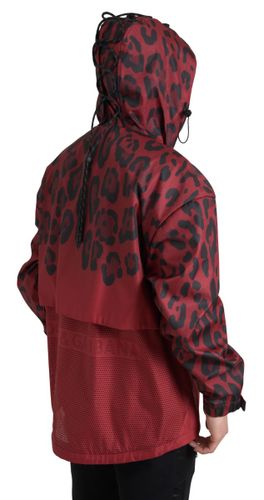 Leopard Hooded Rain Coat Men's Jacket - Dolce & Gabbana - Modalova