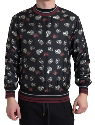 Ring Print Silk Crewneck Men's Sweater - Dolce & Gabbana - Modalova