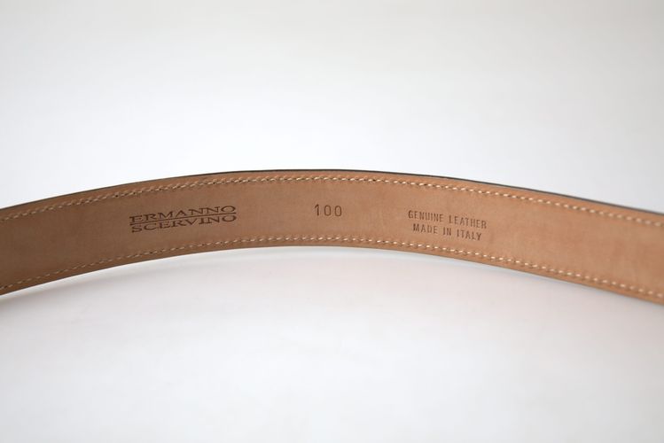 Black Leather Metal Buckle Cintura Men's Belt - Ermanno Scervino - Modalova