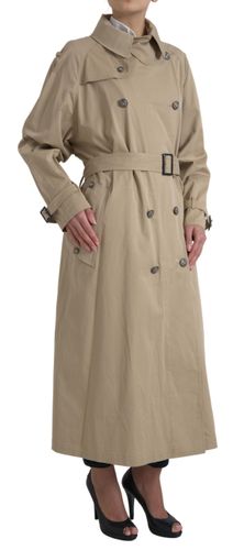 Khaki Double Breasted Trench Coat Women's Jacket - Dolce & Gabbana - Modalova