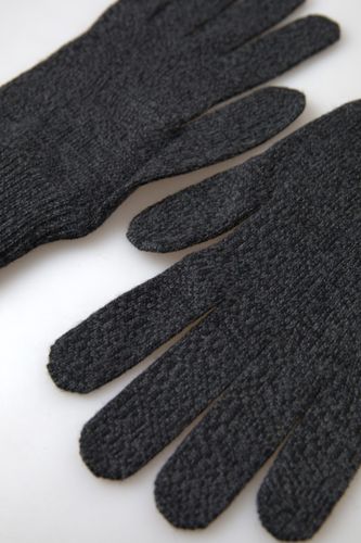 Virgin Wool Knit Hands Mitten Men Men's Gloves - Dolce & Gabbana - Modalova