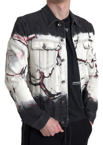 Cotton Collared Denim Men's Jacket - Dolce & Gabbana - Modalova