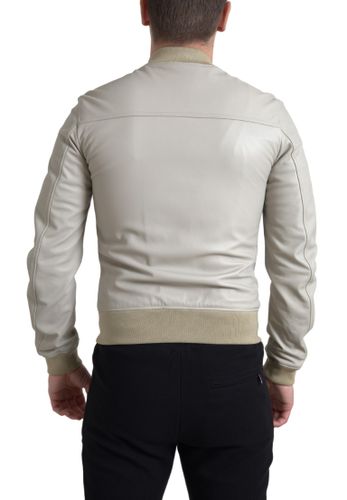 Leather Bomber Blouson Full Zip Men's Jacket - Dolce & Gabbana - Modalova