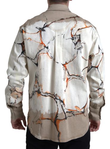 Cotton Collared Denim Men's Shirt - Dolce & Gabbana - Modalova
