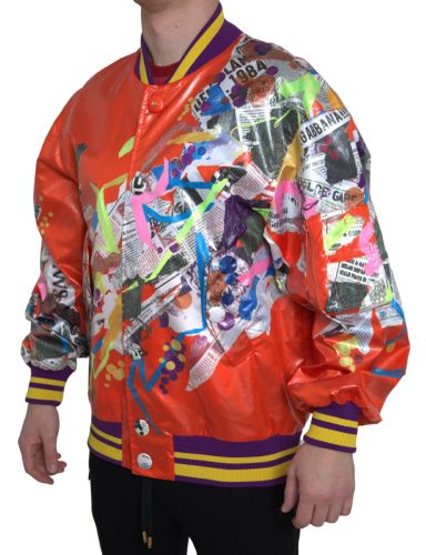 Polyester Button Blouson Men's Jacket - Dolce & Gabbana - Modalova
