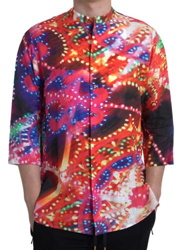 Luminarie Print Linen Men's Shirt - Dolce & Gabbana - Modalova
