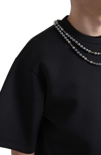 Necklace Embellished Polyester Men's T-shirt - Dolce & Gabbana - Modalova