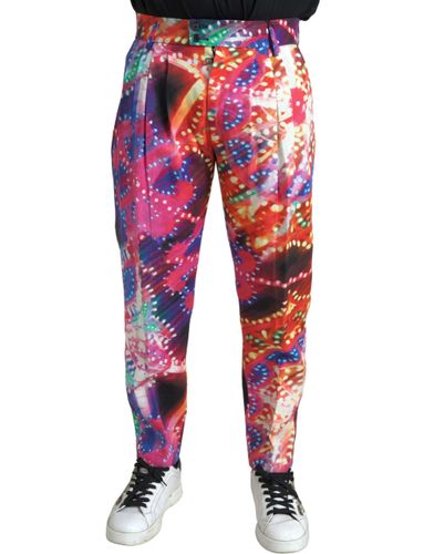 Printed Linen Men Trouser Men's Pants - Dolce & Gabbana - Modalova