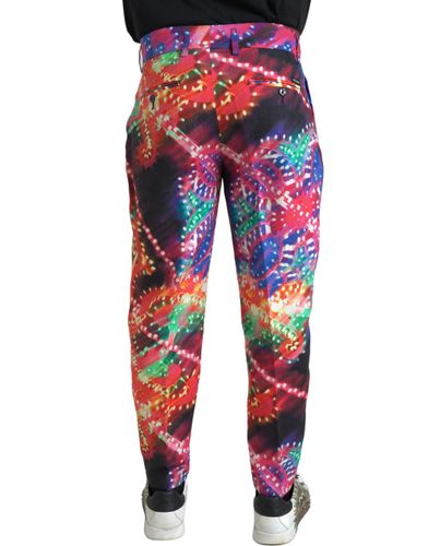 Printed Linen Men Trouser Men's Pants - Dolce & Gabbana - Modalova