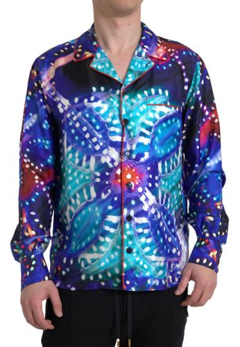 Silk Psychedelic Print Men Pajama Men's Shirt - Dolce & Gabbana - Modalova