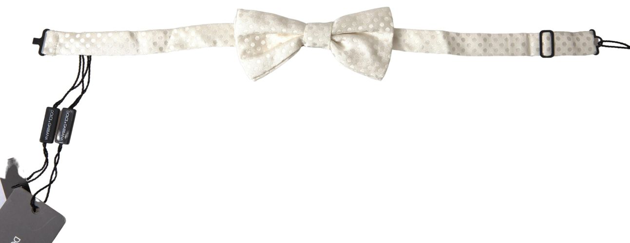 Ivory Fantasy Pattern Adjustable Neck Papillon Bow Men's Tie - Dolce & Gabbana - Modalova