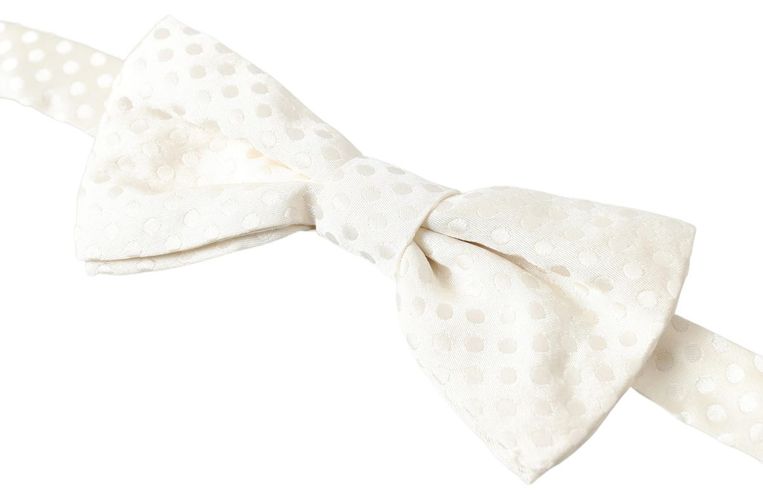 Ivory Fantasy Pattern Adjustable Neck Papillon Bow Men's Tie - Dolce & Gabbana - Modalova