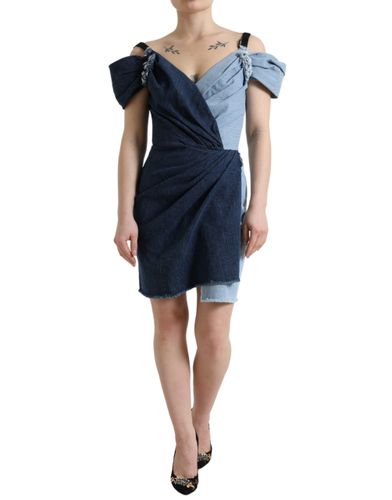 Patchwork Two Tone Denim Mini Women's Dress - Dolce & Gabbana - Modalova