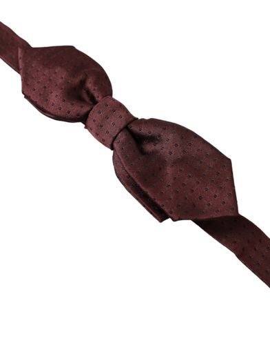 Red Silk Slim Adjustable Neck Papillon Bow Men's Tie - Dolce & Gabbana - Modalova