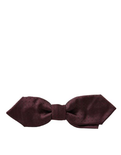 Red Silk Slim Adjustable Neck Papillon Bow Men's Tie - Dolce & Gabbana - Modalova