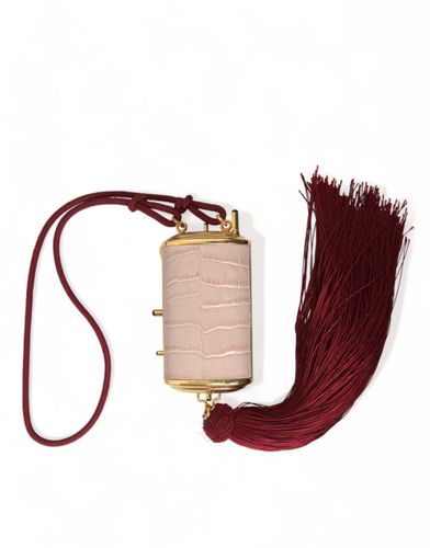 Exotic Leather Mini Mirror Tassel Makeup Women's Bag - Dolce & Gabbana - Modalova