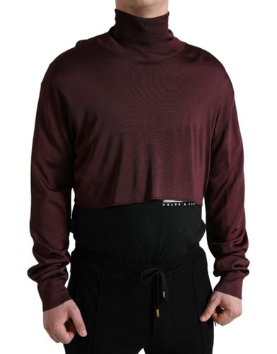 Viscose Turtleneck Pullover Men's Sweater - Dolce & Gabbana - Modalova