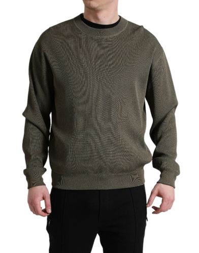 Viscose Crew Neck Men Pullover Men's Sweater - Dolce & Gabbana - Modalova