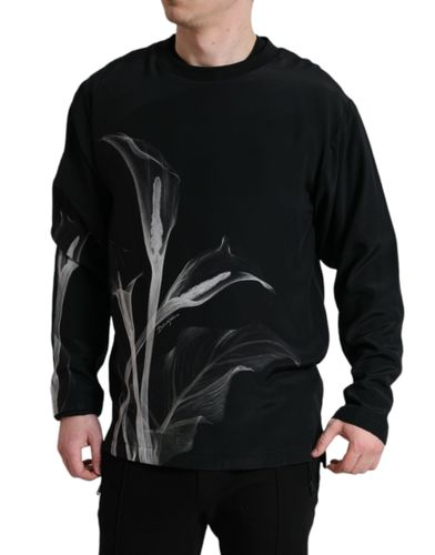 Floral Print Crewneck Pullover Men's Sweater - Dolce & Gabbana - Modalova