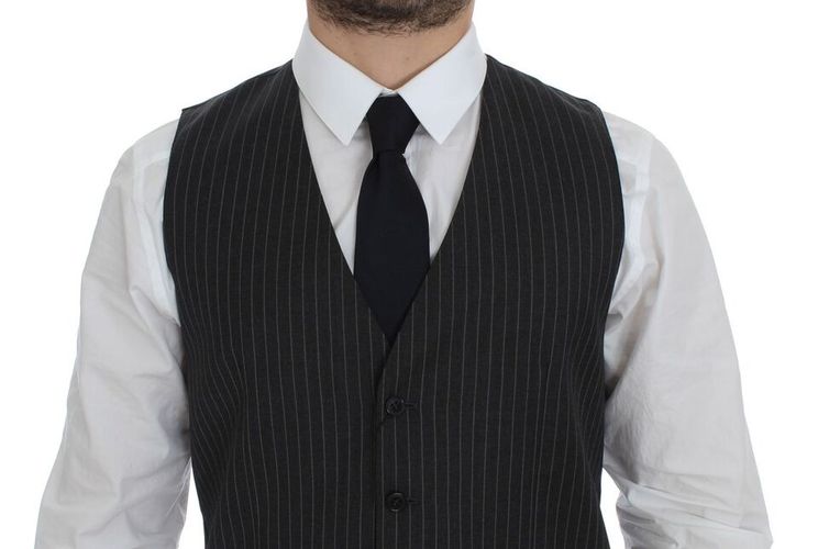 Striped Wool Single Breasted Men's Vest - Dolce & Gabbana - Modalova