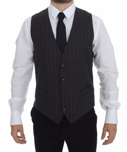 Striped Wool Logo Vest Gilet Men's Weste - Dolce & Gabbana - Modalova