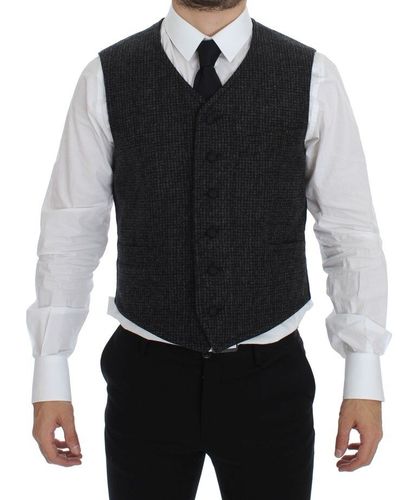 Wool Blend Vest Gilet Men's Weste - Dolce & Gabbana - Modalova