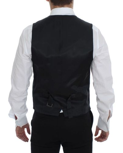 Striped Wool Single Breasted Men's Vest - Dolce & Gabbana - Modalova