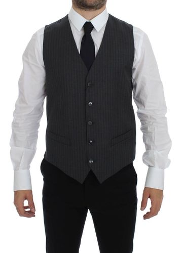 Striped Wool Single Breasted Men's Vest - Dolce & Gabbana - Modalova