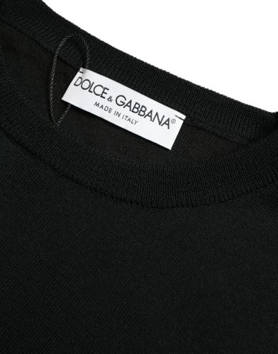 Wool Round Neck Pullover Men's Sweater - Dolce & Gabbana - Modalova