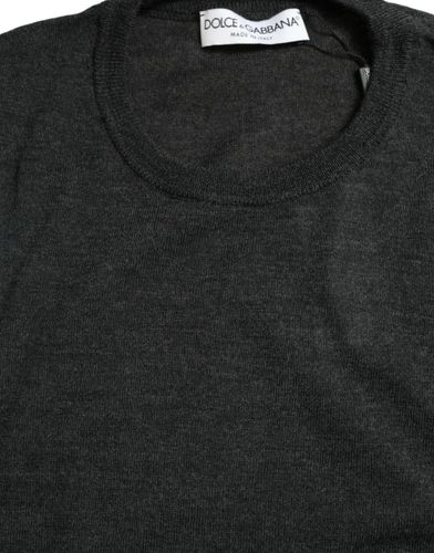 Wool Round Neck Pullover Men's Sweater - Dolce & Gabbana - Modalova