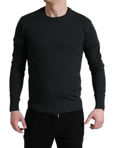 Wool Round Neck Pullover Men's Sweater - Dolce & Gabbana - Modalova