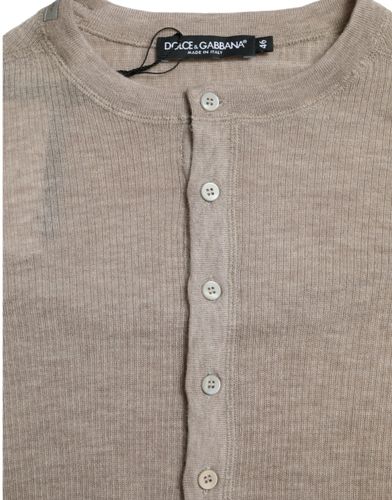 Henley Pullover Cashmere Men's Sweater - Dolce & Gabbana - Modalova