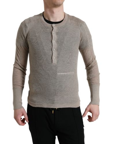 Henley Pullover Cashmere Men's Sweater - Dolce & Gabbana - Modalova