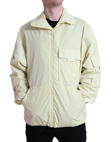 Nylon Collared Full Zip Parka Men's Jacket - Dolce & Gabbana - Modalova