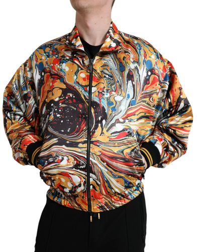 Abstract Polyester Bomber Men's Jacket - Dolce & Gabbana - Modalova