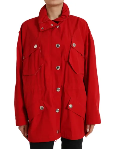 Polyester Hooded Button Rain Coat Women's Jacket - Dolce & Gabbana - Modalova