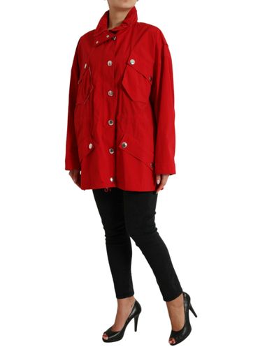 Polyester Hooded Button Rain Coat Women's Jacket - Dolce & Gabbana - Modalova
