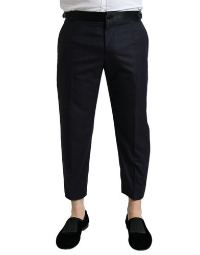 Wool Cropped Tapered Men's Pants - Dolce & Gabbana - Modalova
