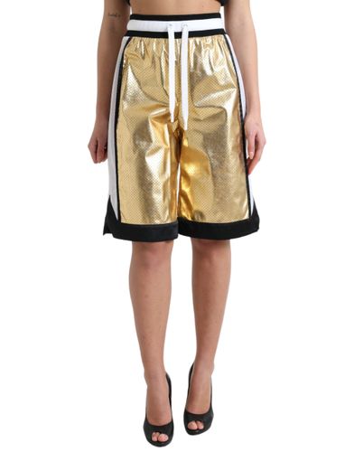 Polyester Perforated High Waist Women's Shorts - Dolce & Gabbana - Modalova