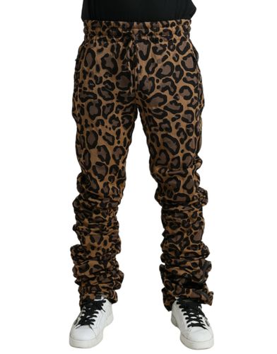 Leopard Jacquard Jogger Men's Pants - Dolce & Gabbana - Modalova